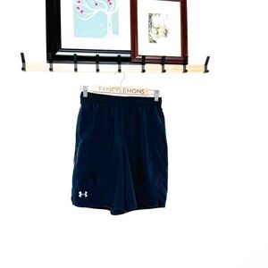 Under Armour Black Athletic Shorts Drawstring Mesh Lined | Men’s Small